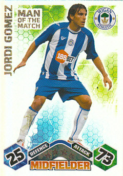 Jordi Gomez Wigan Athletic 2009/10 Topps Match Attax Man of the Match #419